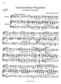 Ausgewählte Lieder für Singstimme und Klavier von Julius Weismann 