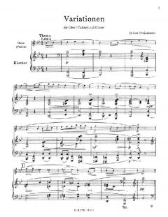 Variationen für Oboe (Violine) und Klavier von Julius Weismann im Alle Noten Shop kaufen