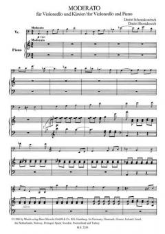 Moderato & Tarantella von Dmitri Schostakowitsch für Violoncello und Klavier im Alle Noten Shop kaufen