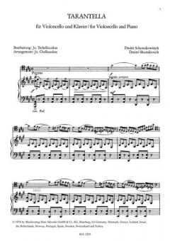 Moderato & Tarantella von Dmitri Schostakowitsch für Violoncello und Klavier im Alle Noten Shop kaufen