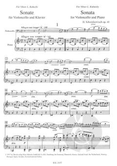 Sonate op. 40 von Dmitri Schostakowitsch für Violoncello und Klavier im Alle Noten Shop kaufen