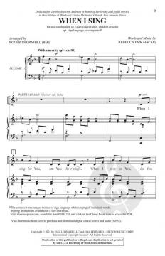 When I Sing von Rebecca Fair 