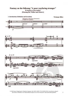 Fantasy on the folk song "A poor wayfaring stranger" von Vivienne Olive 