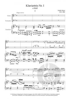 Klaviertrio Nr. I e-Moll von Emilie Mayer 