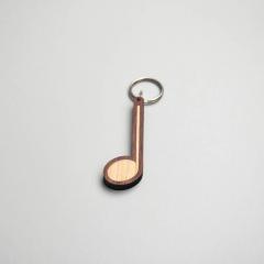 Schlüsselanhänger Musiknote Walnuss/Ahorn 