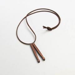 Halskette Drumstick Walnuss massiv 