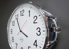Snare Drum Uhr Orginal White 