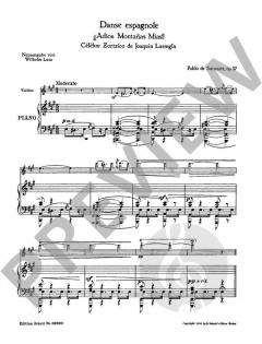 Danse Espagnole op. 37 von Pablo de Sarasate 