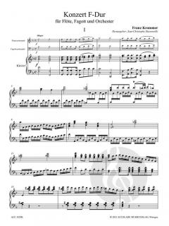 Konzert für Flöte, Fagott und Orchester (Klavierauszug) 