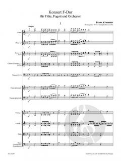Konzert für Flöte, Fagott und Orchester (Partitur) 