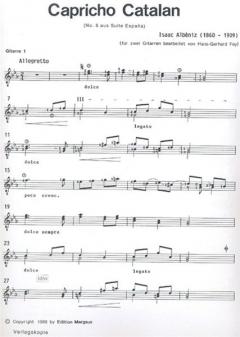 Capricho Catalan von Isaac Albeniz 