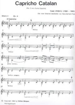 Capricho Catalan von Isaac Albeniz 
