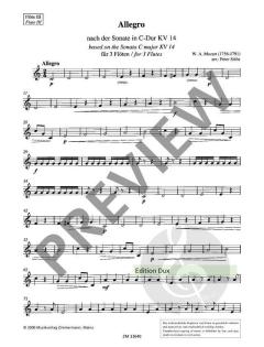 Allegro nach der Sonate C-Dur KV 14 von Wolfgang Amadeus Mozart 