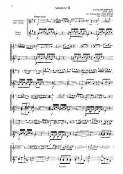 Zwei kleine Sonatinen (A-Dur, G-Dur) von Ludwig van Beethoven für Flöte und Gitarre (A-Dur, G-Dur), original für Klavier im Alle Noten Shop kaufen