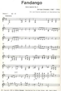 Danza Espanola No 3 'Fandango' von Enrique Granados 