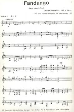 Danza Espanola No 3 'Fandango' von Enrique Granados 