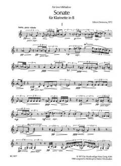 Sonate für Klarinette von Edison Wassiljewitsch Denisow 