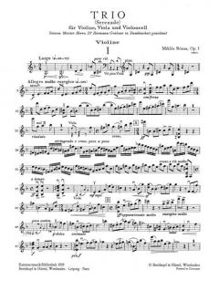 Streichtrio (Serenade) op. 1 von Miklos Rozsa im Alle Noten Shop kaufen (Stimmensatz)