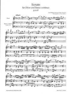 Sonate g-Moll Wq 135 von Carl Philipp Emanuel Bach 