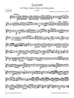 Quartett D-dur KV 285 (W.A. Mozart) 