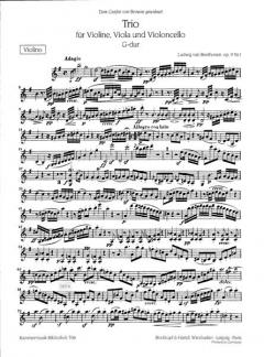 Streichtrio G-dur op. 9/1 von Ludwig van Beethoven im Alle Noten Shop kaufen