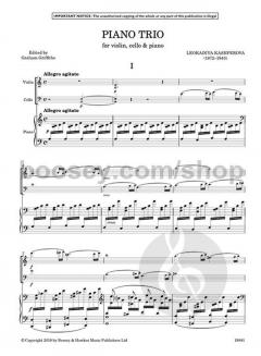 Piano Trio in A minor op. posth. von Leokadiya Kashperova 