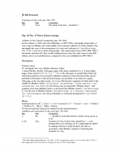 Sämtliche Werke (JSW) Serie VIII/1 von Jean Sibelius 