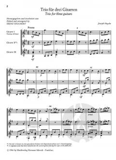 Trio für drei Gitarren von Joseph Haydn 
