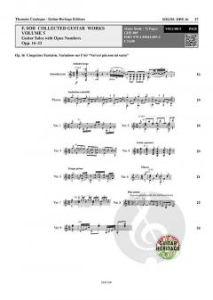 Thematic Index to the Edition von Fernando Sor 