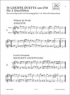 30 leichte Duette um 1750 