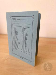 Notenumschlag - Marsch-Format - blau 