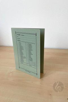 Notenumschlag - Marsch-Format mit Stirn- und Seiten 