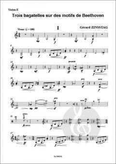 3 bagatelles sur des motifs de Beethoven von Gérard Zinsstag 