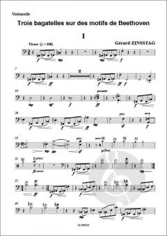 3 bagatelles sur des motifs de Beethoven von Gérard Zinsstag 