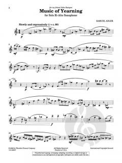 Music of Yearning von Samuel Adler 