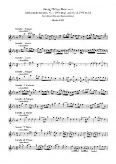 Methodische Sonaten Band 4 von Georg Philipp Telemann (Download) 