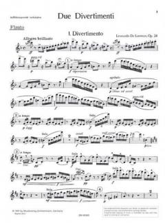 Due Divertimenti brillanti op. 24, op. 29 von Leonardo de Lorenzo (Download) 