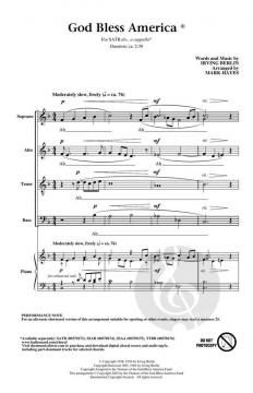 God Bless America von Irving Berlin 