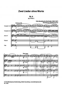 Zwei Lieder ohne Worte von Felix Mendelssohn Bartholdy 