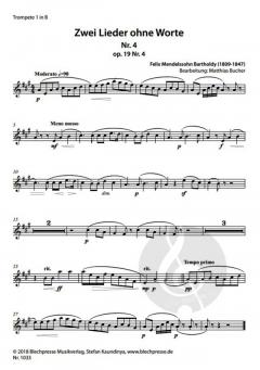 Zwei Lieder ohne Worte von Felix Mendelssohn Bartholdy 