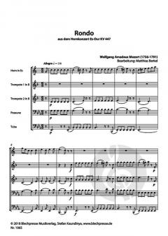 Rondo aus KV 447 von Wolfgang Amadeus Mozart 