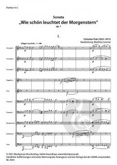 Sonata 'Wie schön leuchtet der Morgenstern' von Christian Fink 