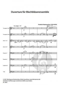 Ouverture  von Friedrich Radermacher 