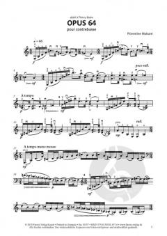 OPUS 64 pour contrebasse von Florentine Mulsant 