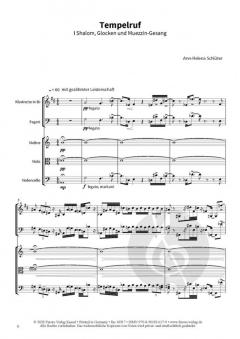TEMPELRUF für Quintett (Violine, Viola, Violoncello, Fagott und Klarinette) von Ann-Helena Schlüter 