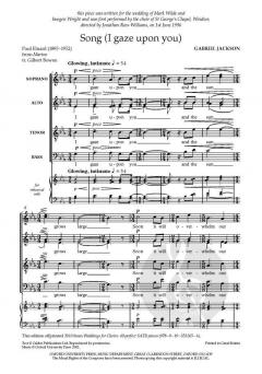 Song (I Gaze Upon You) von Gabriel Jackson (Download) 
