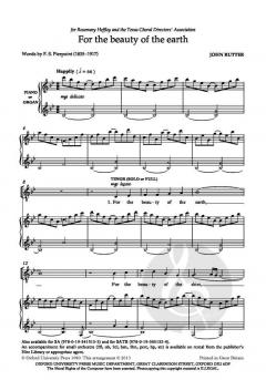 For The Beauty Of The Earth von John Rutter (Download) 