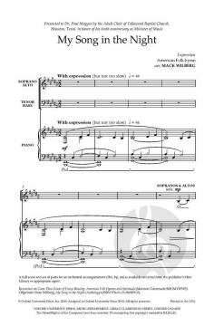 My Song In The Night von Mack Wilberg (Download) 