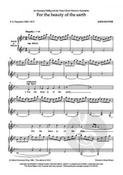 For The Beauty Of The Earth von John Rutter (Download) 