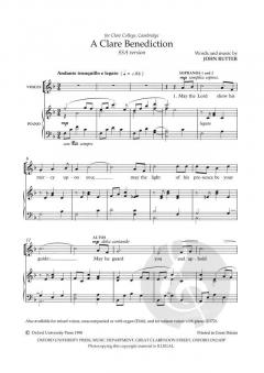 A Clare Benediction von John Rutter (Download) 